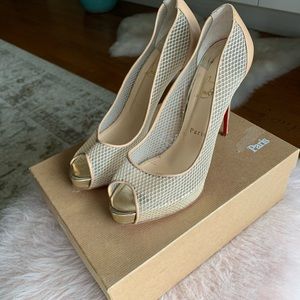 Christian Louboutin Very Rete 39.5 Nude 120mm